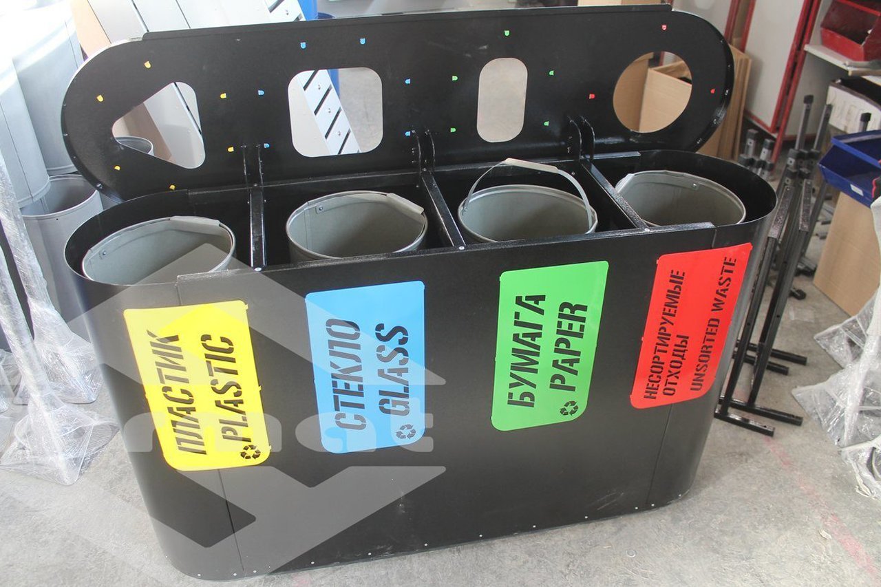 Урна для раздельного сбора мусора Город 4 - вид 4